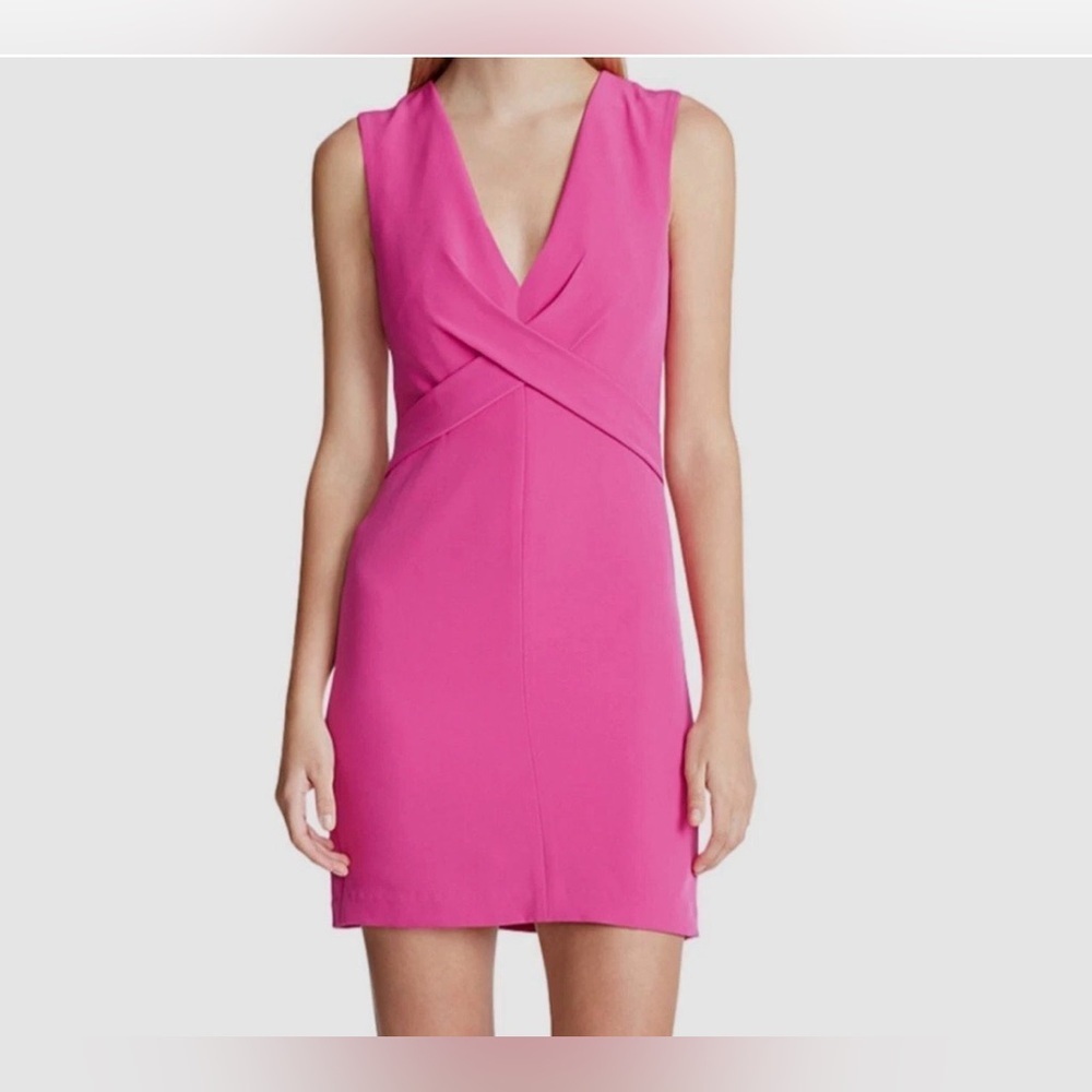 Halston Colette Crossover Mini Dress